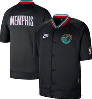 Nike Men's Nike Black Memphis Grizzlies Classic Edition Hardwood Classics Authentic On-Court Game Full-Snap Jacket
