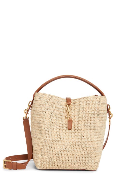 Le 37 Raffia Bucket Bag