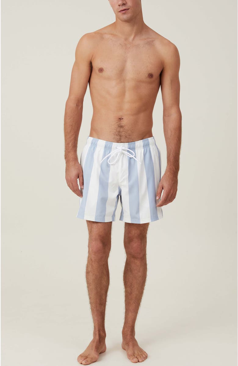 Cotton On Stretch Swim Short, Alternate, color, Pale Blue Stripe