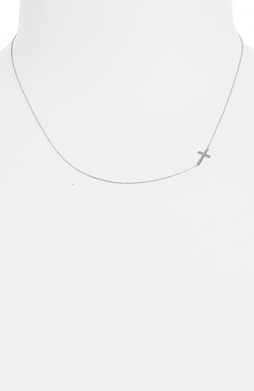 Bony Levy Sideways 14k Gold Cross Pendant Necklace In Metallic