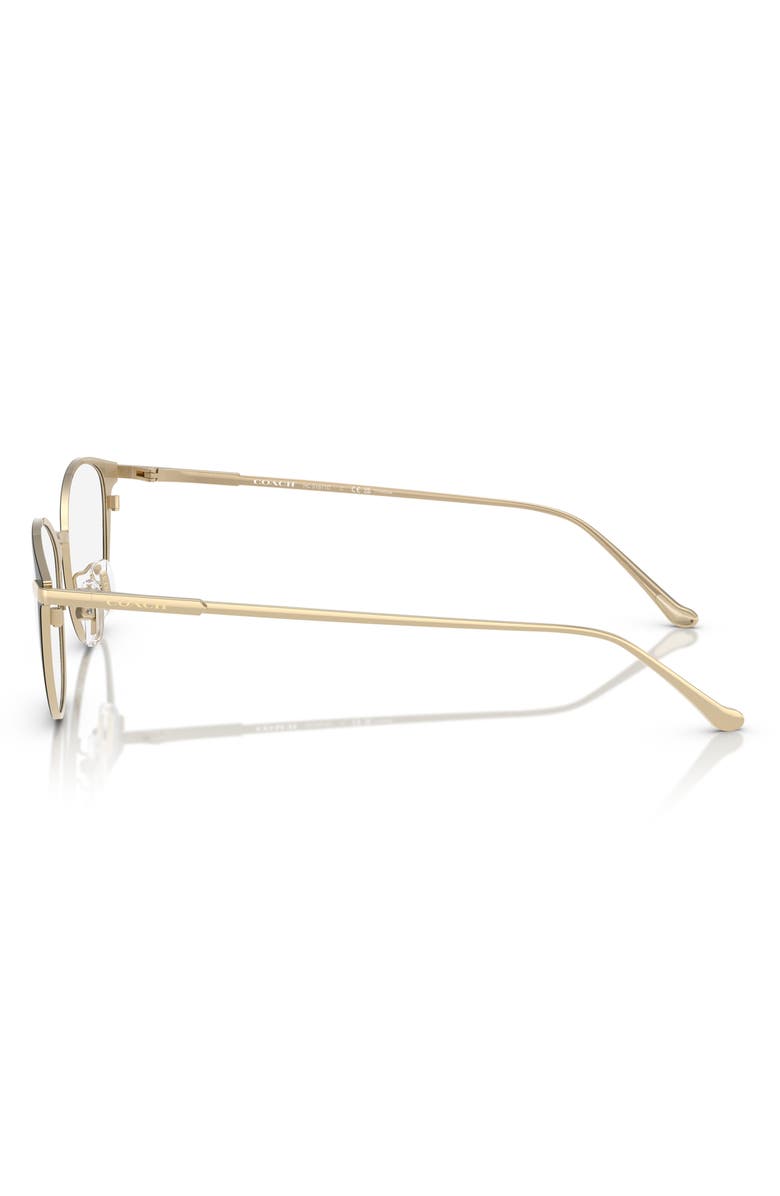 COACH 51mm Oval Optical Glasses, Alternate, color, Shiny Black / Demo Lens