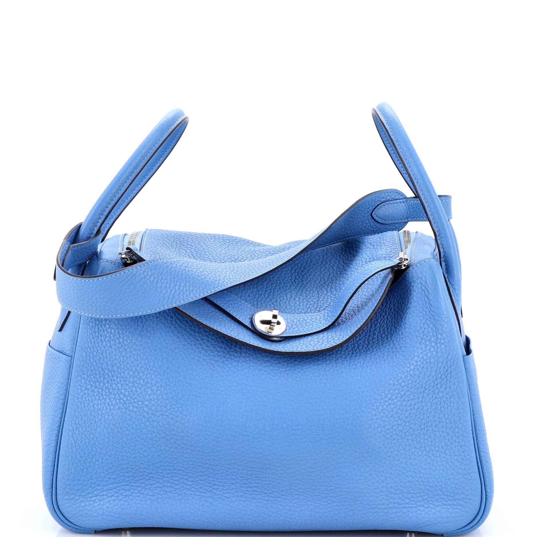 Pre-Owned Hermes Lindy Bag Clemence 34, Main, color, Bleu Paradis