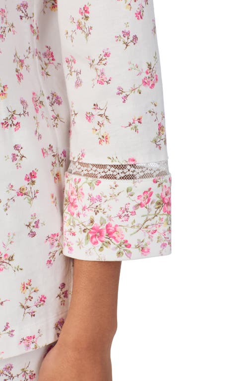 Shop Ralph Lauren Lauren  Floral Cotton Pajamas In White Floral