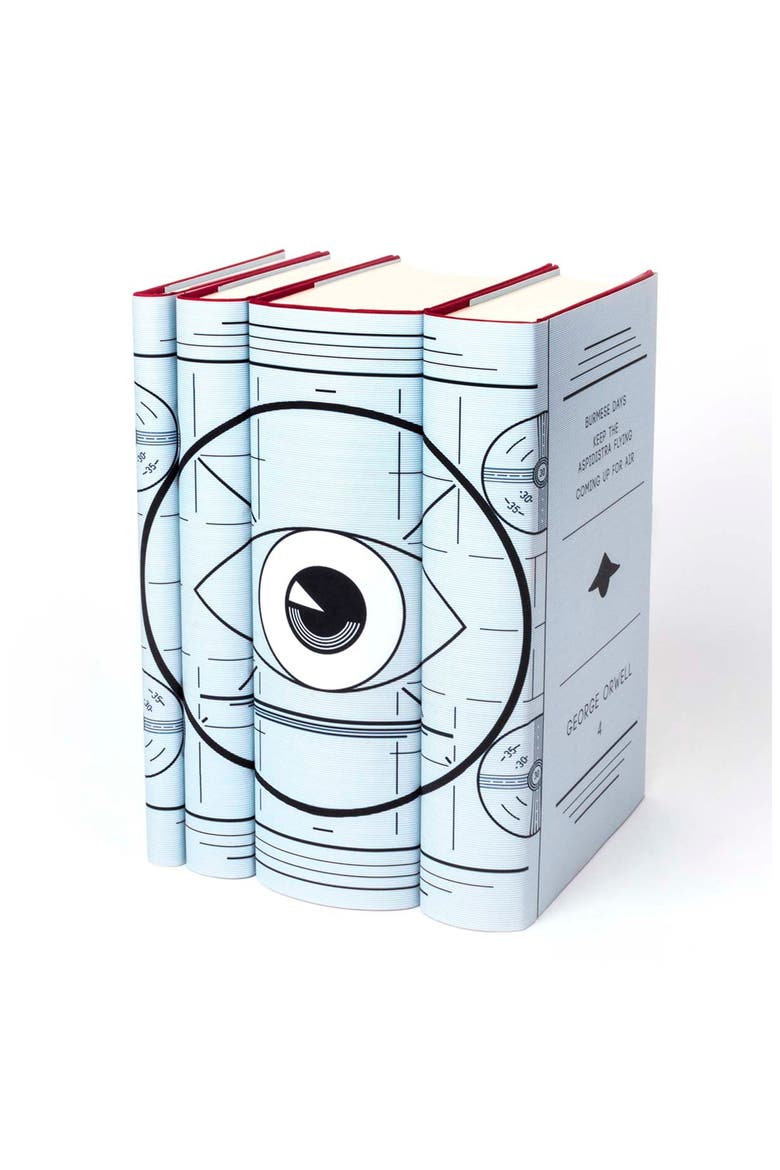 George Orwell Book Set, Alternate, color, Blue Grey
