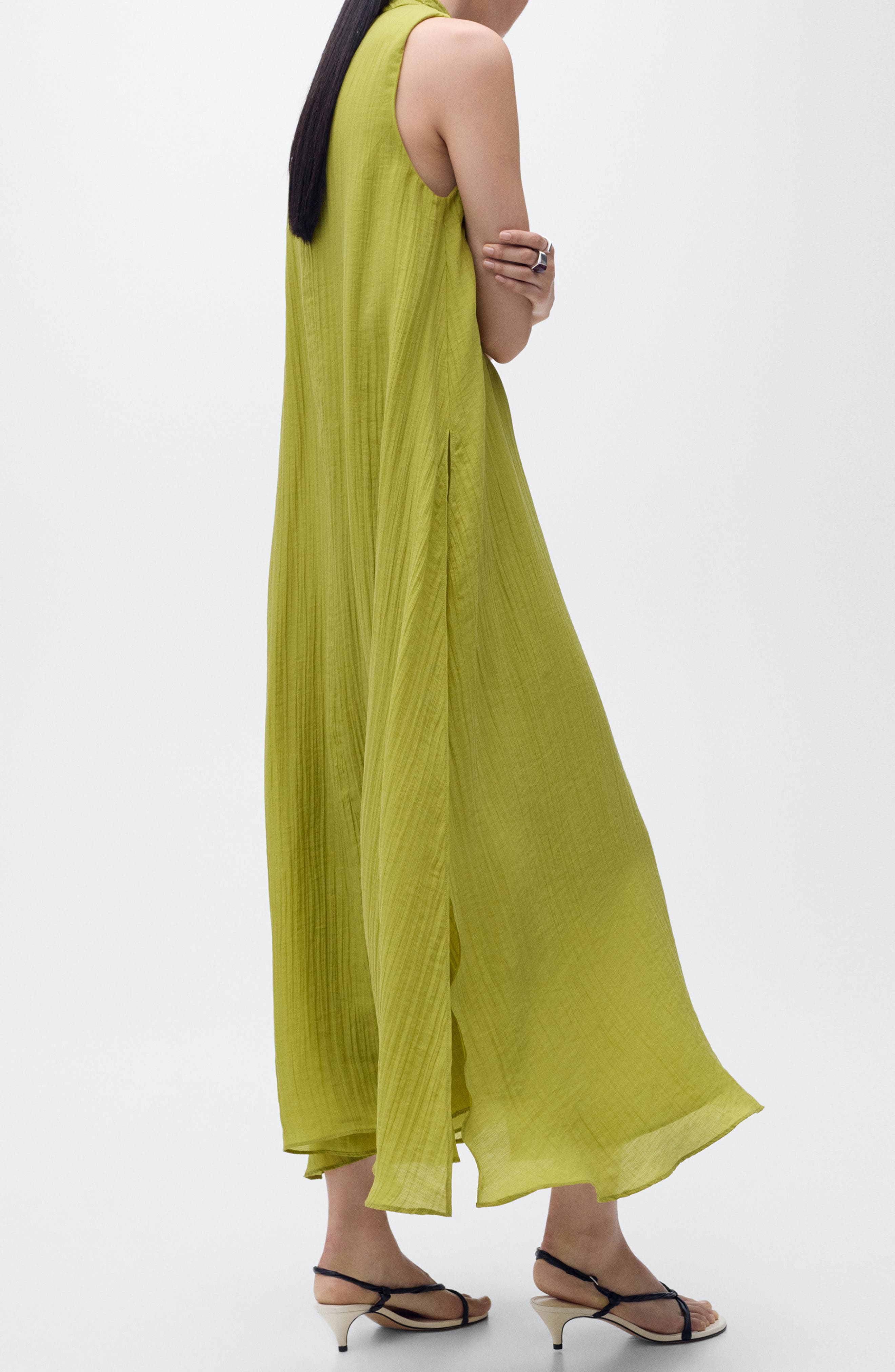Mock Neck Sleeveless Trapeze Dress - image 2
