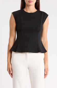 Seamed Peplum Top