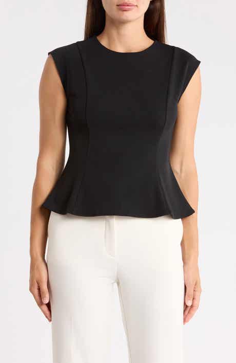 Seamed Peplum Top