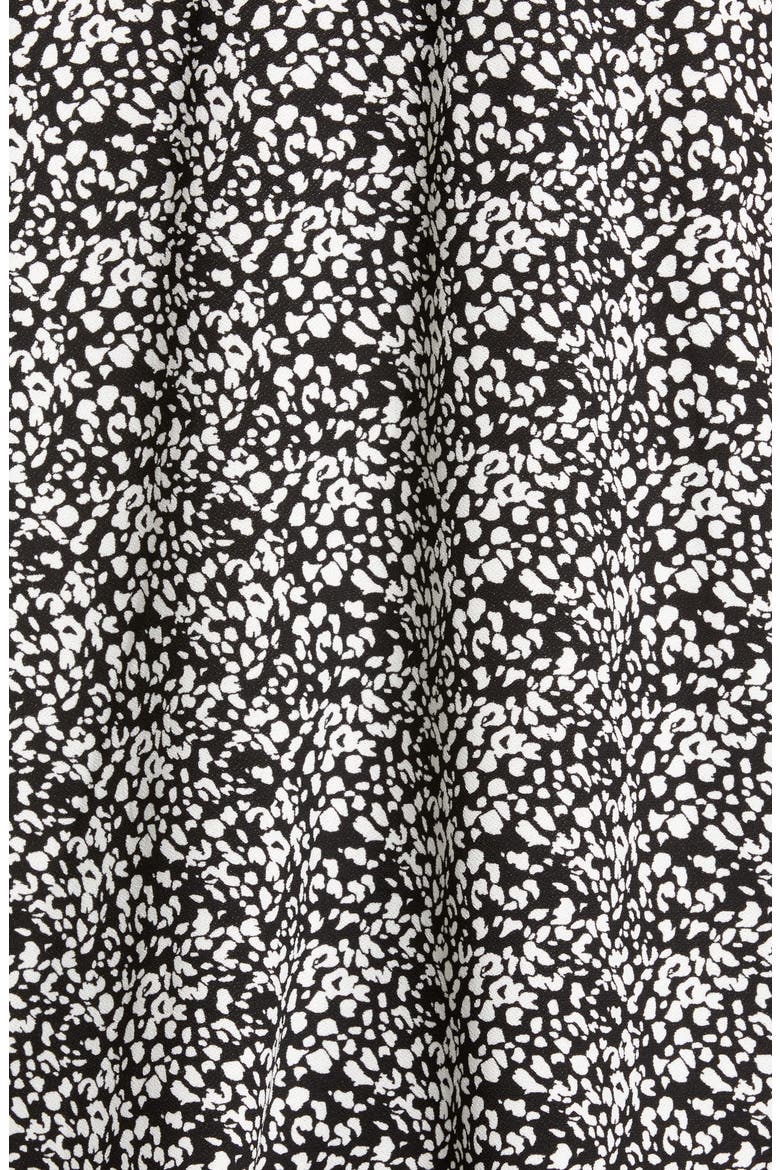 Keyhole Cap Sleeve Knit Top, Alternate, color, BLACK- IVORY LEO DOT