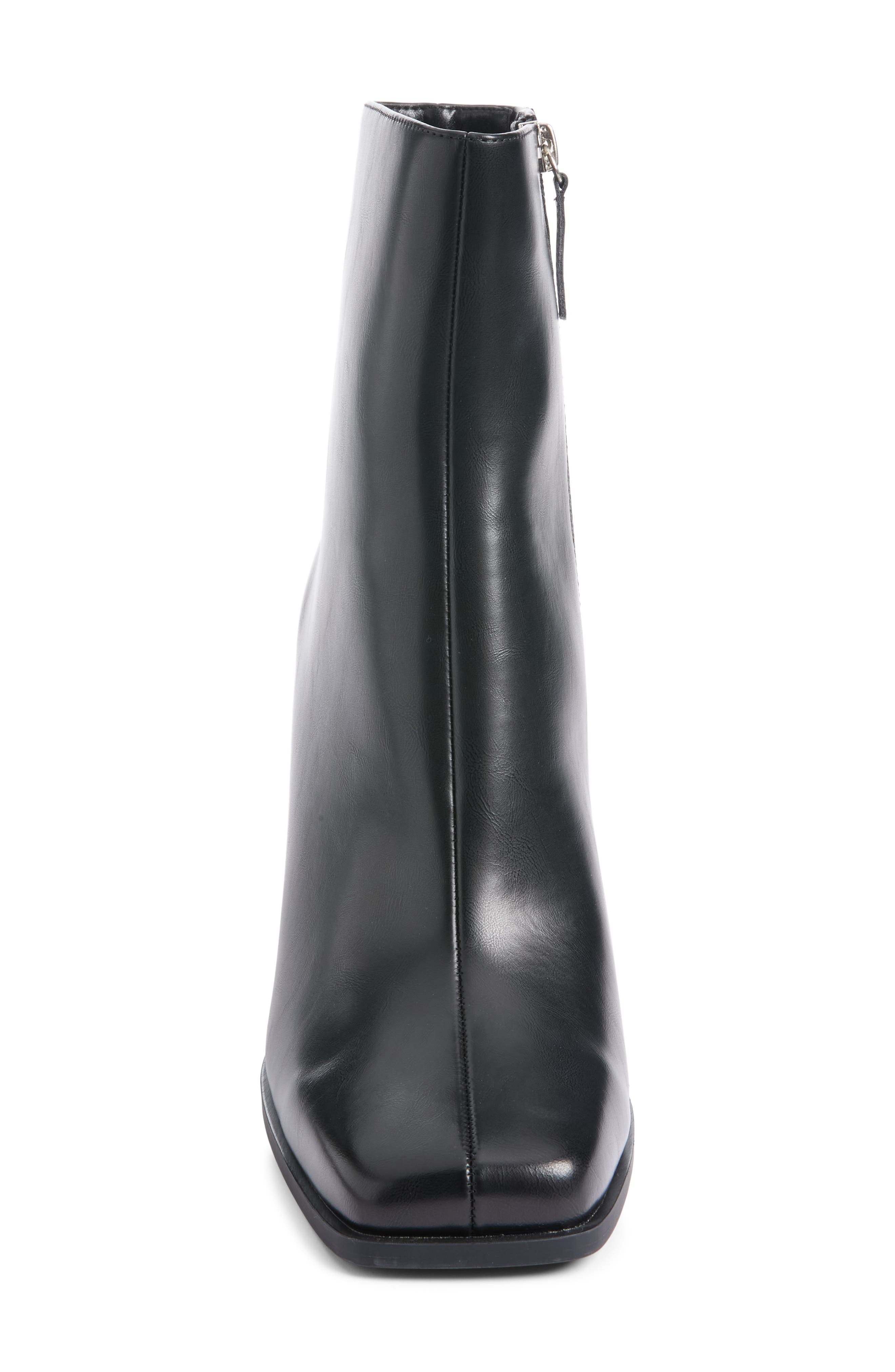 Liora Faux Leather Bootie, Alternate, color, BLACK