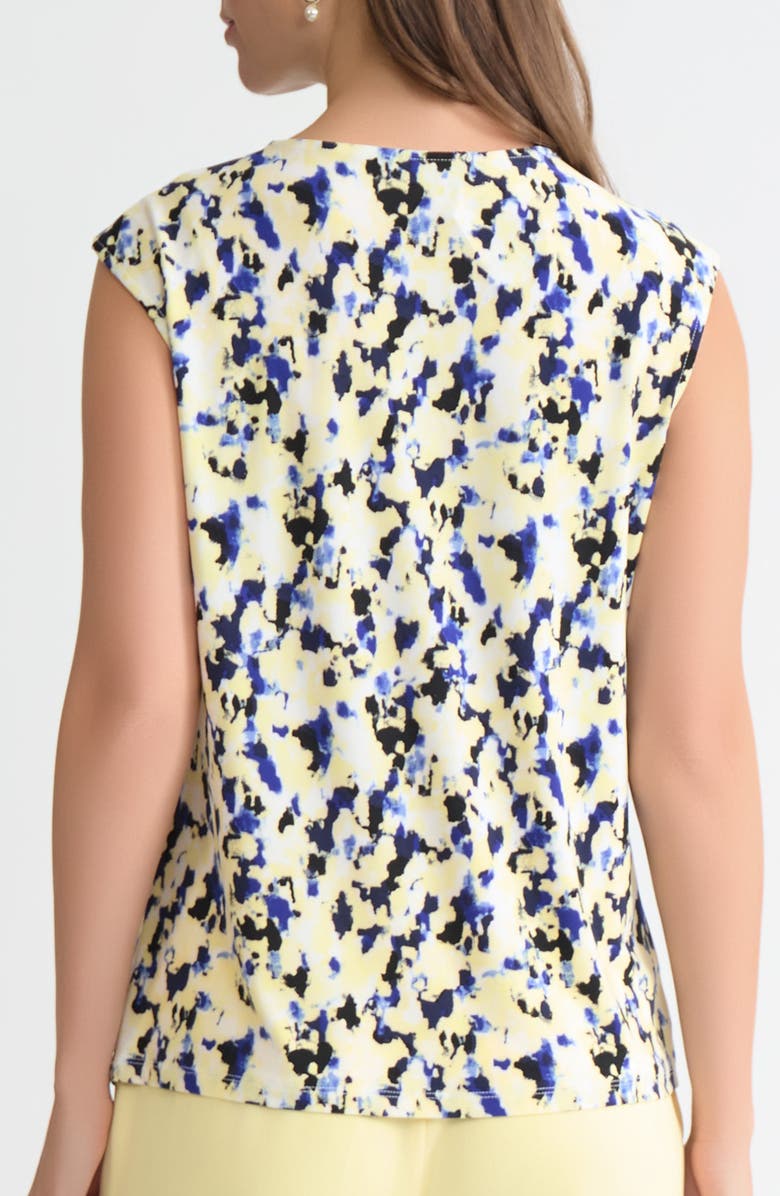 KASPER Abstract Print Extended Shoulder Top, Alternate, color, Pale Yellow Multi