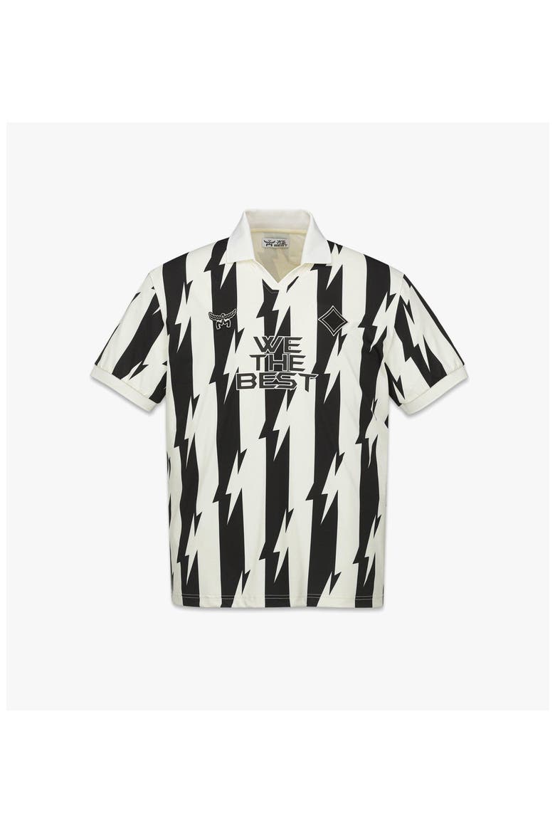 x We The Best Striped Knit Shirt, Main, color, Black and White