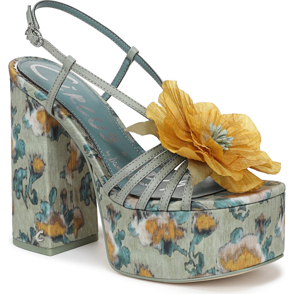Circus Ny By Sam Edelman Aria Flower Two-piece Block-heel Dress Sandals In Multi