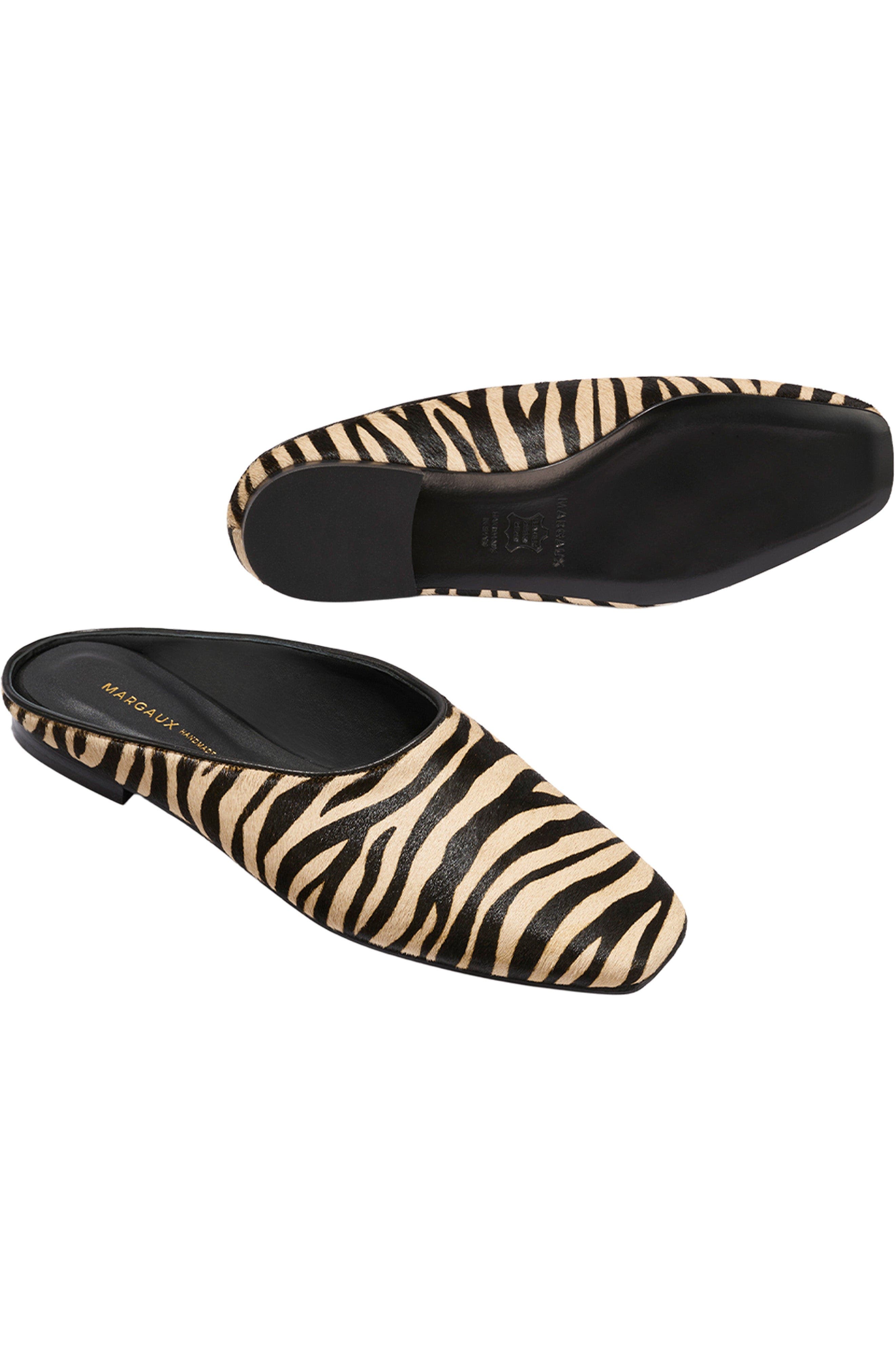 The Clara Mules, Alternate, color, Tan Zebra Haircalf