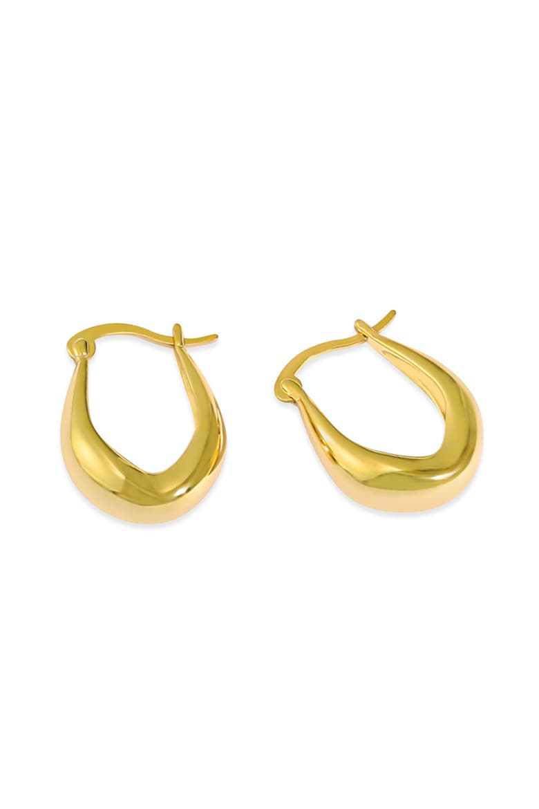 Gold Vermeil Sculptural Hoop Earrings, Alternate, color, Silver