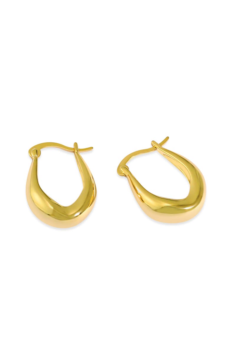 ALLUREZ Gold Vermeil Sculptural Hoop Earrings, Alternate, color, Yellow Gold