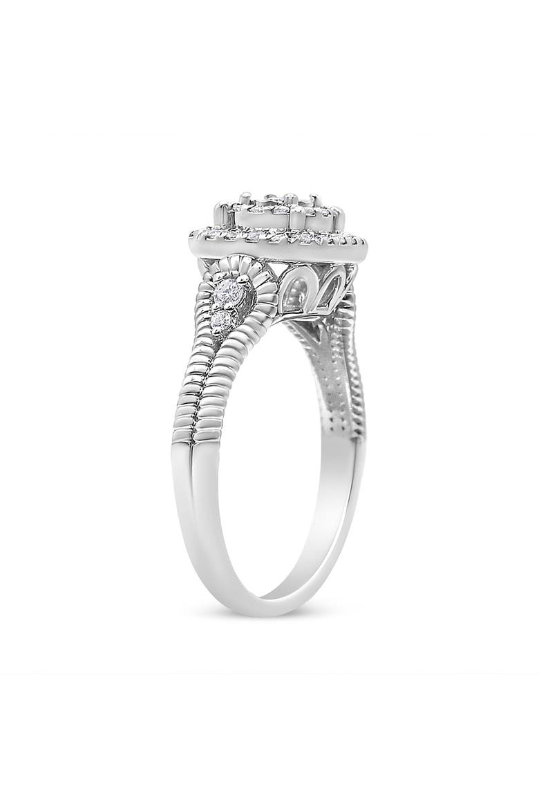 Silver 1/3 Cttw Diamond Halo Style Cocktail Ring, Alternate, color, Silver