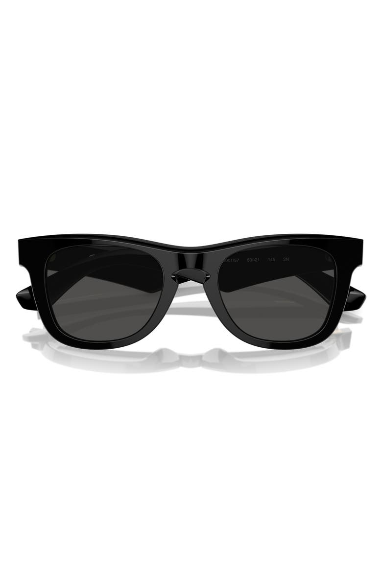 Burberry 50mm Square Sunglasses, Main, color, Black