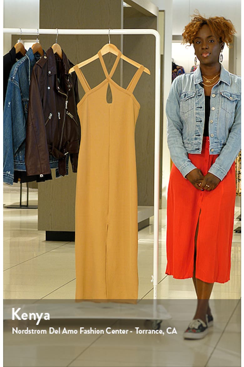 Ribbed Halter Midi Dress video