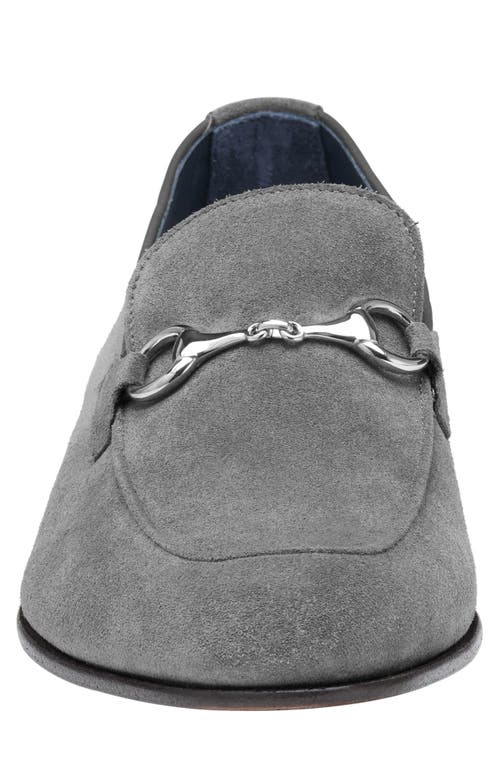 Johnston & Murphy Collection Taylor Bit Loafer In Gray Italian Suede
