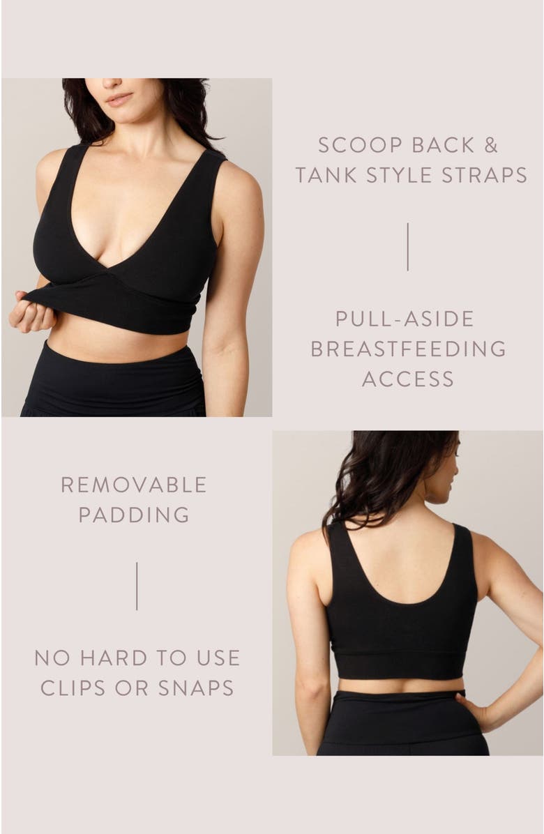 Kindred Bravely Busty Sublime Maternity & Nursing Plunge Bra- Fits 30E-44H, Alternate, color, Black