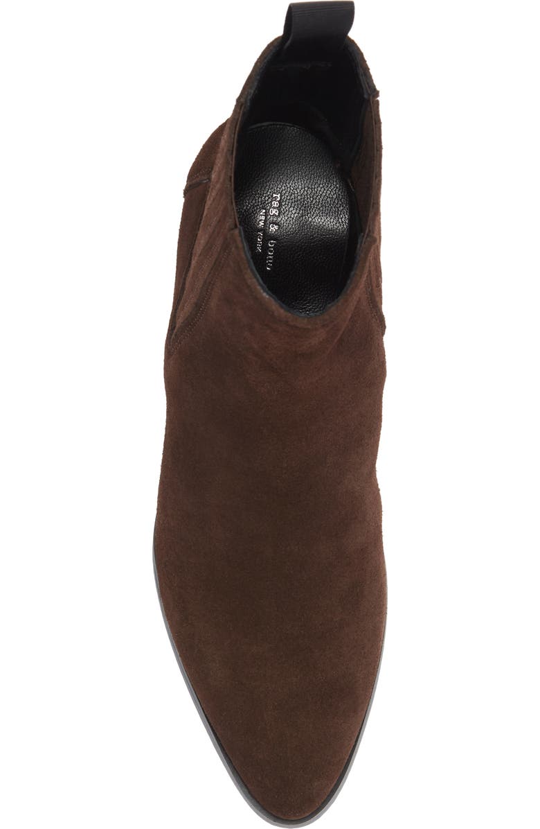 rag & bone Rylee Pointed Toe Bootie, Alternate, color, Mocha Suede
