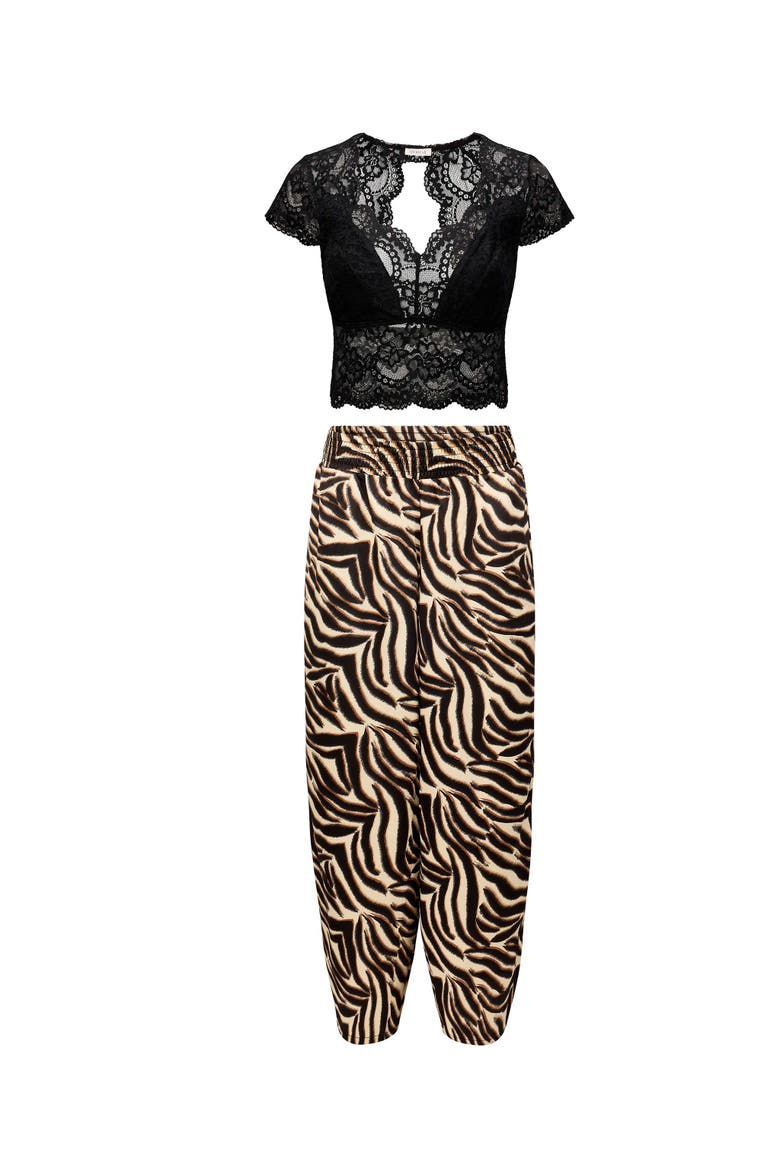 Finola Lounge Set, Alternate, color, Zebra Print
