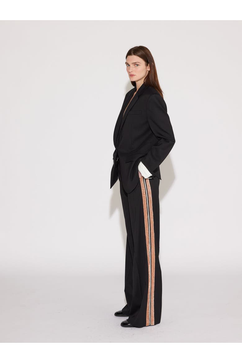 Denis Oversized Blazer with Contrast Cuff Sleeve, Alternate, color, Black