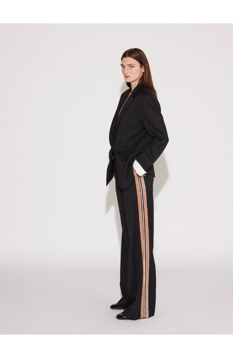 Callas Milano Denis Oversized Blazer with Contrast Cuff Sleeve, Alternate, color, Black