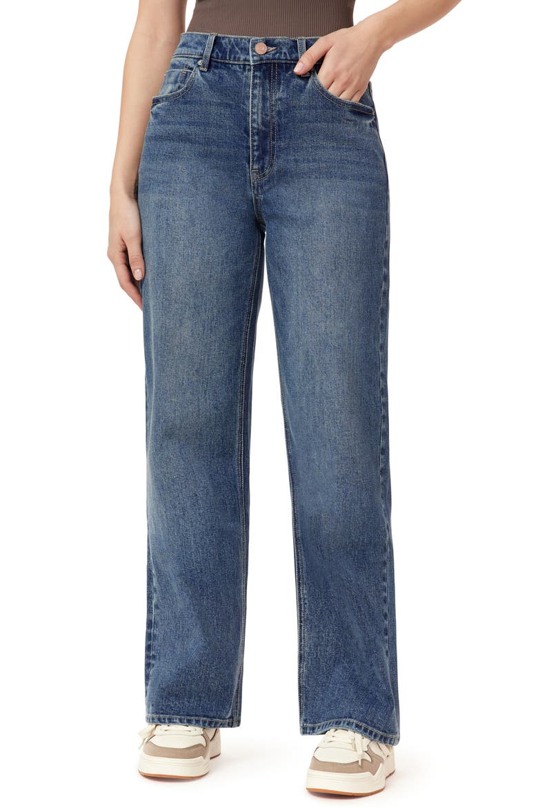The Flow Relaxed Straight Leg Jeans, Main, color, WAY TO GO