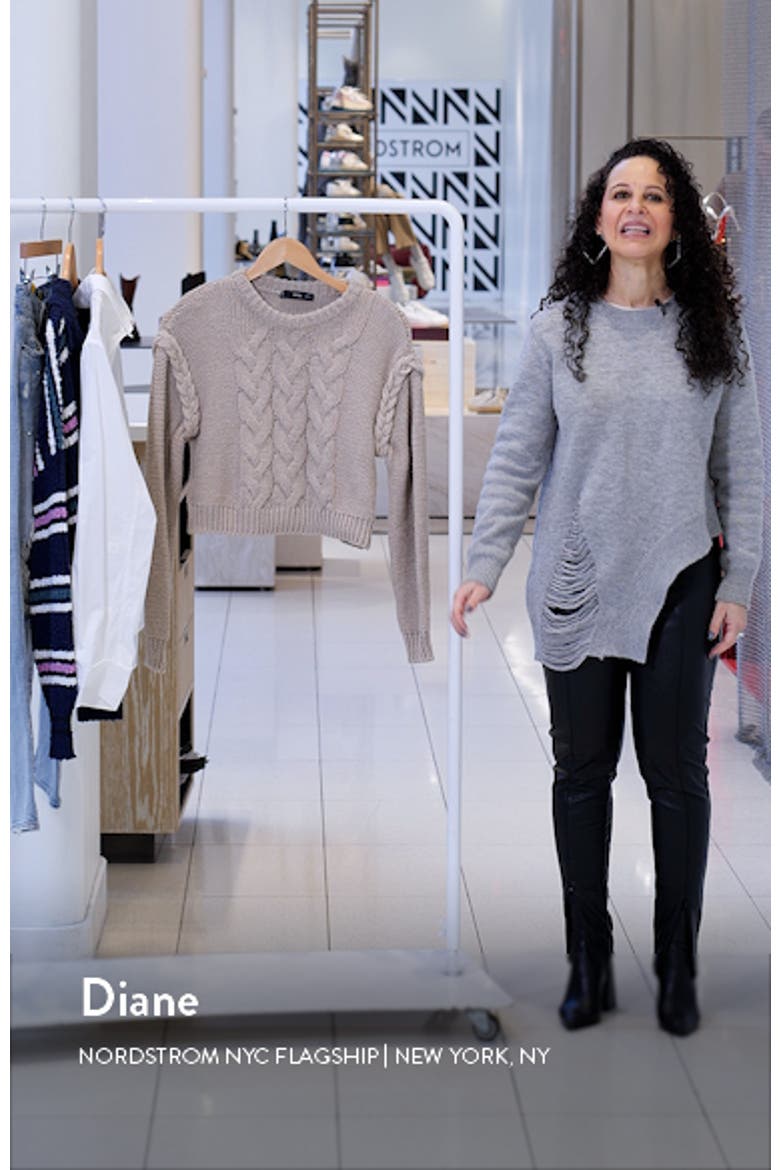 Cable Stitch Crewneck Sweater video