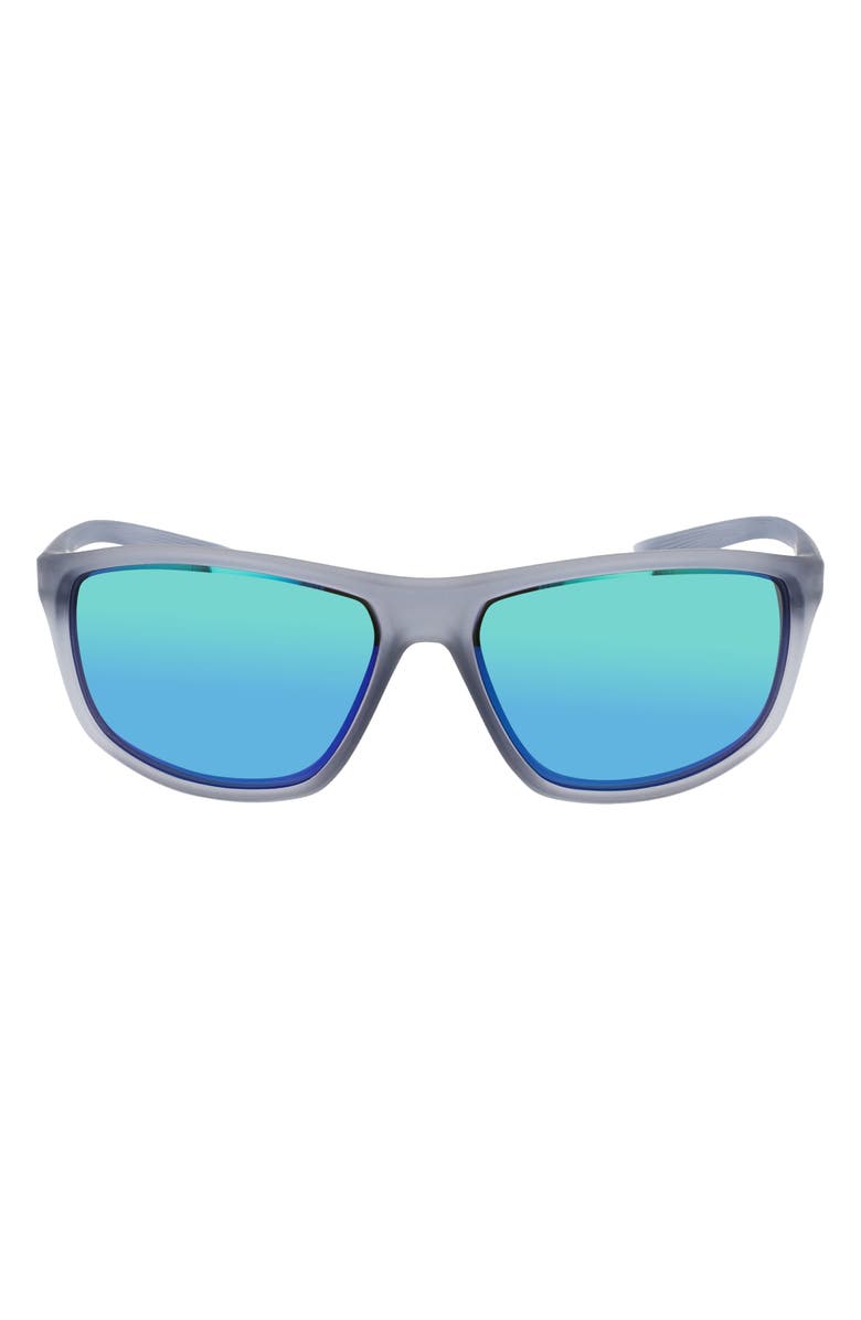 Nike Adrenaline 66mm Oversize Rectangle Sport Wrap Sunglasses, Main, color,