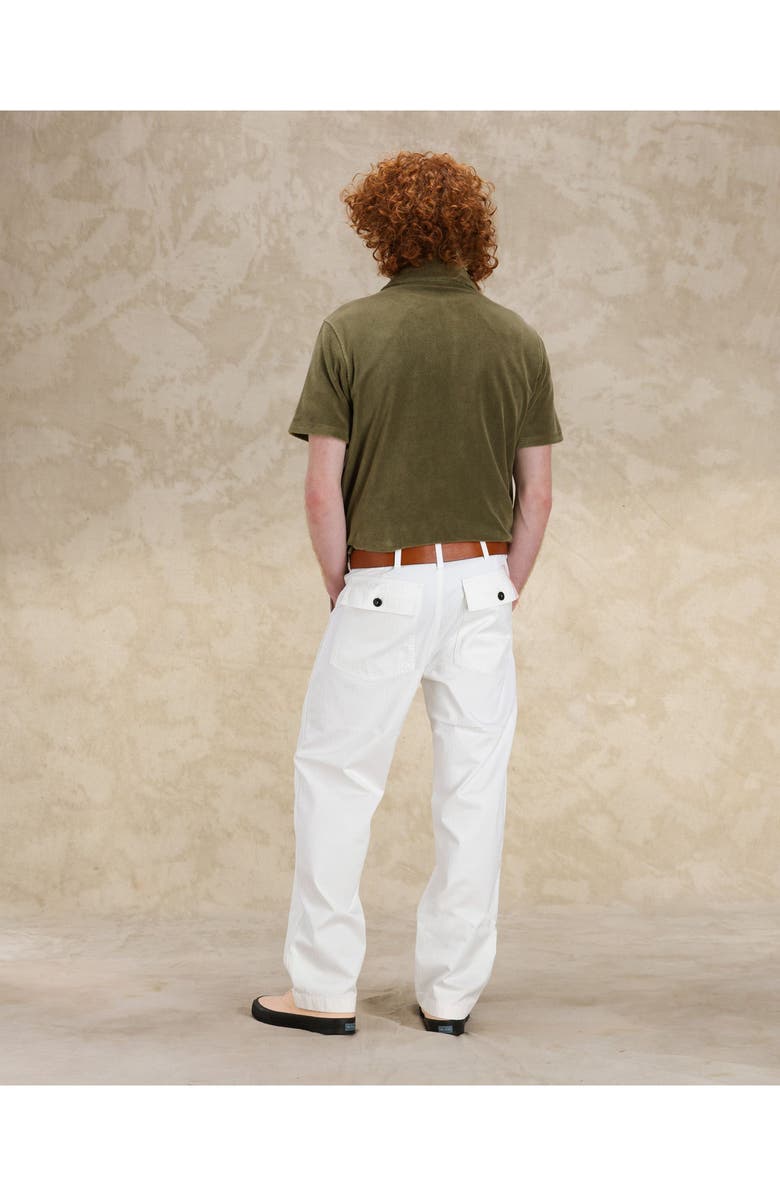 Fortela Newfatigue Herringbone Cotton Fatigue Trousers, Alternate, color, White