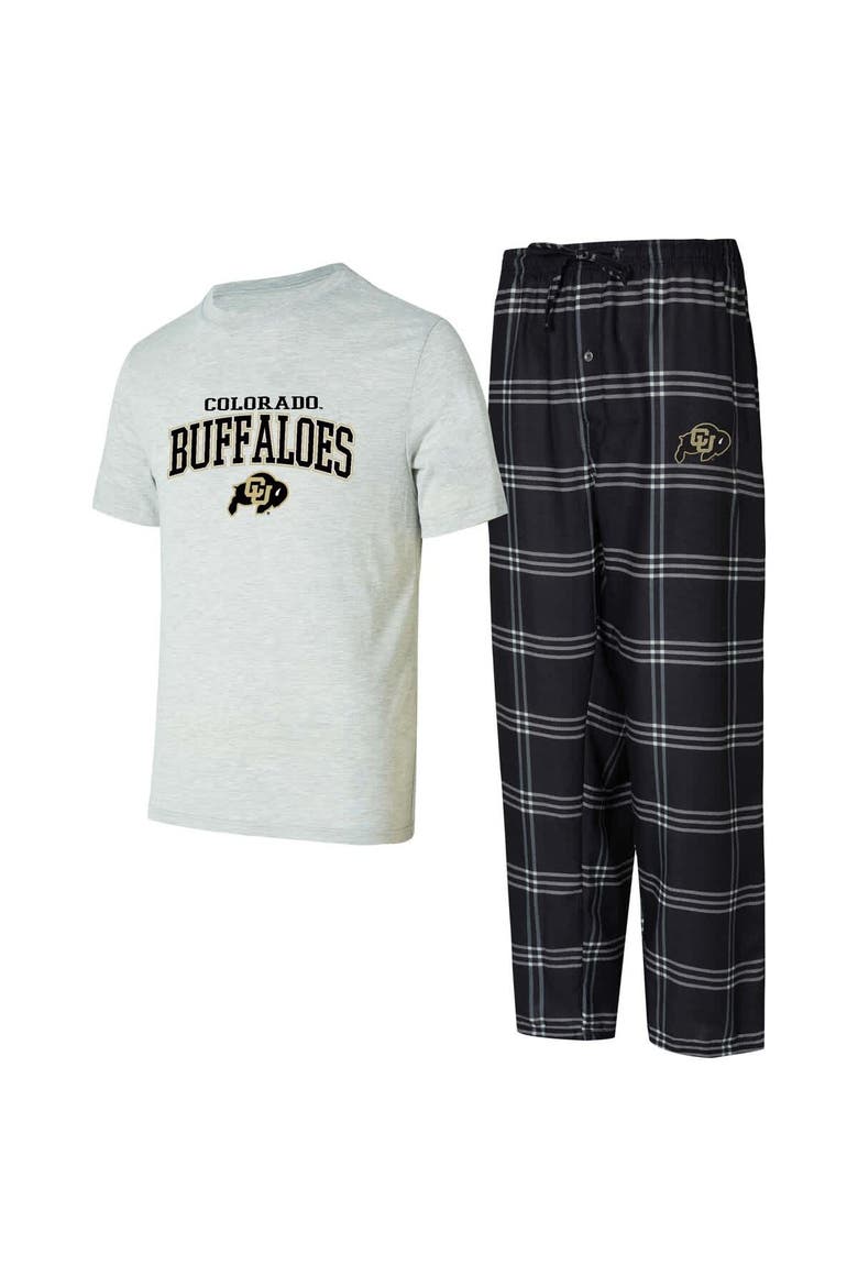 Men's Concepts Sport Colorado Buffaloes Top & Pants Sleep Set, Main, color, Black