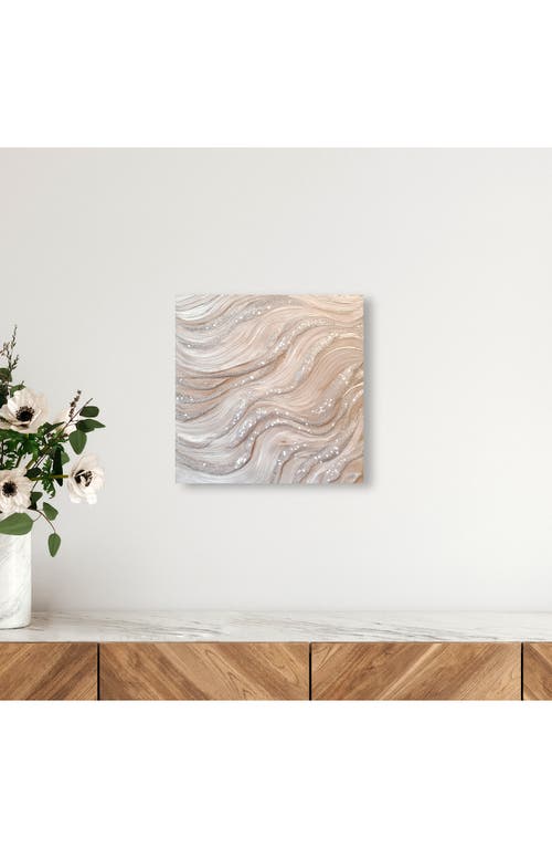 Wynwood Studio Silver Waves Ii Canvas Wall Art In White