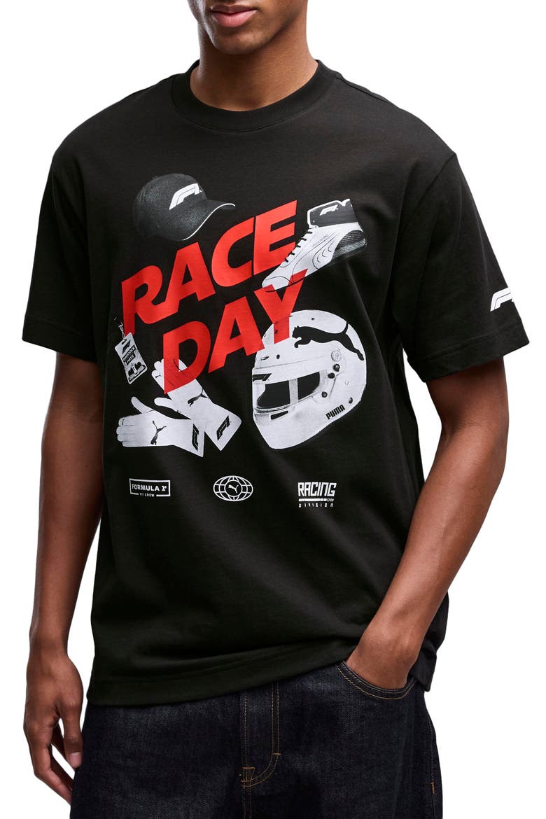 F1 Race Day Graphic T-Shirt, Main, color, PUMA BLACK