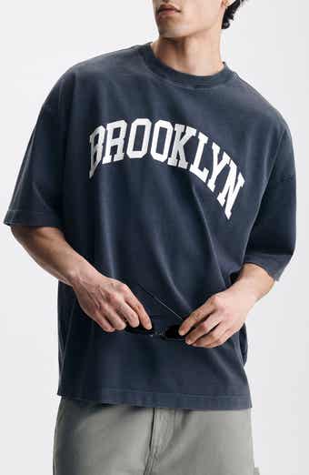 Loose Fit Collegiate Logo Cotton Graphic T-Shirt