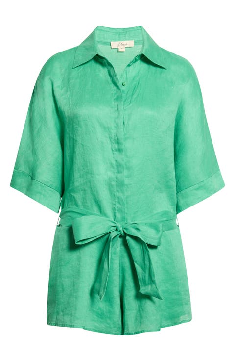 Linen Cover-Up Romper