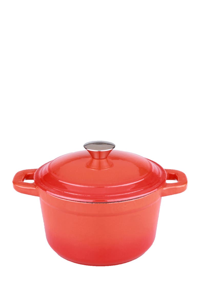 BergHOFF Cast Iron Orange 7 Qt. Covered Stockpot, Main, color, Orange