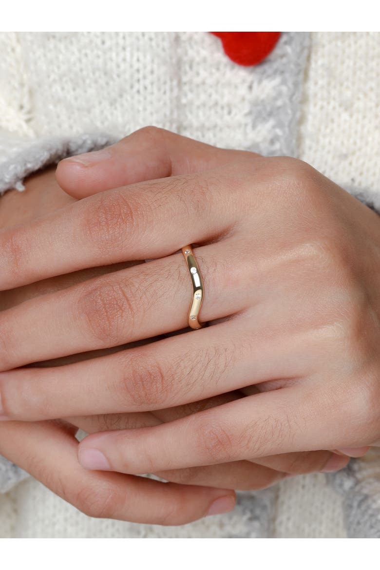 Wave Ring in 14K Gold, Alternate, color, Yellow Gold