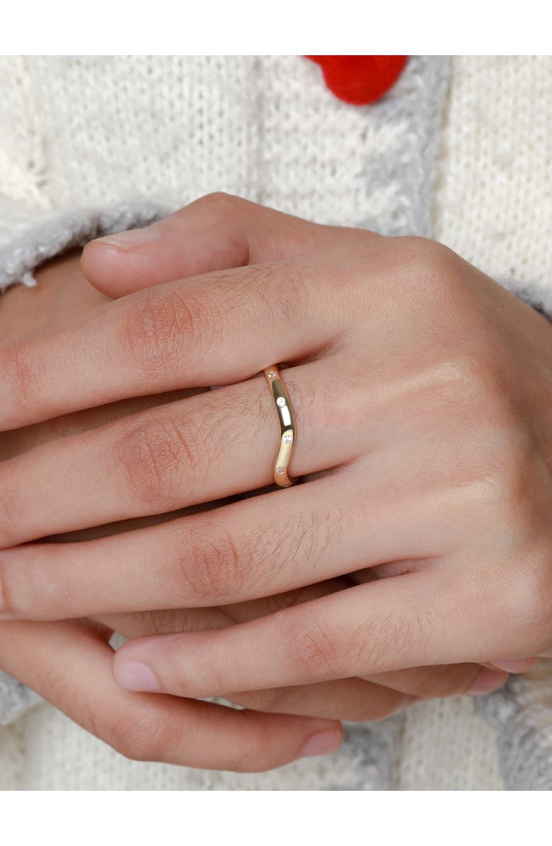 DEVATA Wave Ring in 14K Gold, Alternate, color, Yellow Gold