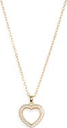 Argento Vivo Sterling Silver Mother-of-Pearl Pavé Heart Pendant Necklace
