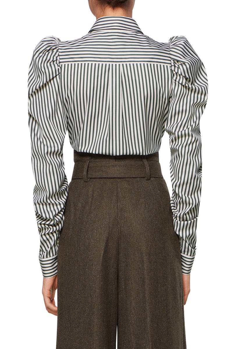SUISTUDIO Gemma Stripe Puff Sleeve Blouse, Alternate, color,