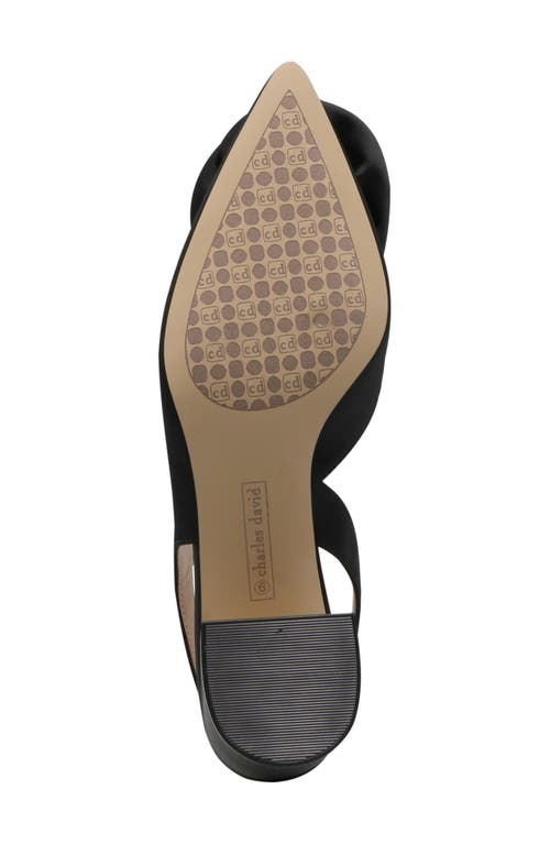 Charles David Althea Pointed Toe Slingback Pump In Black
