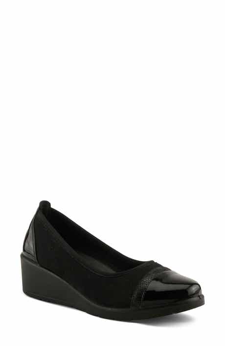 Macadi Cap Toe Platform Wedge Pump