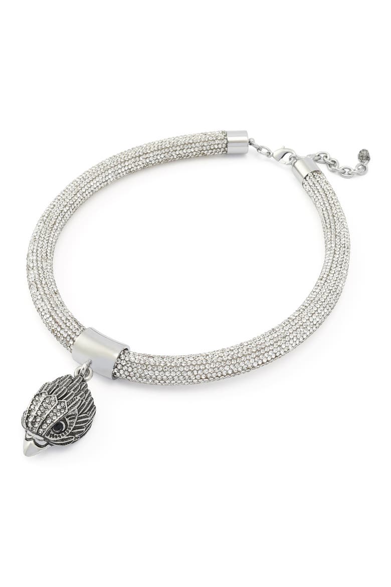 Pavé Collar Pendant Necklace, Alternate, color, CRYSTAL