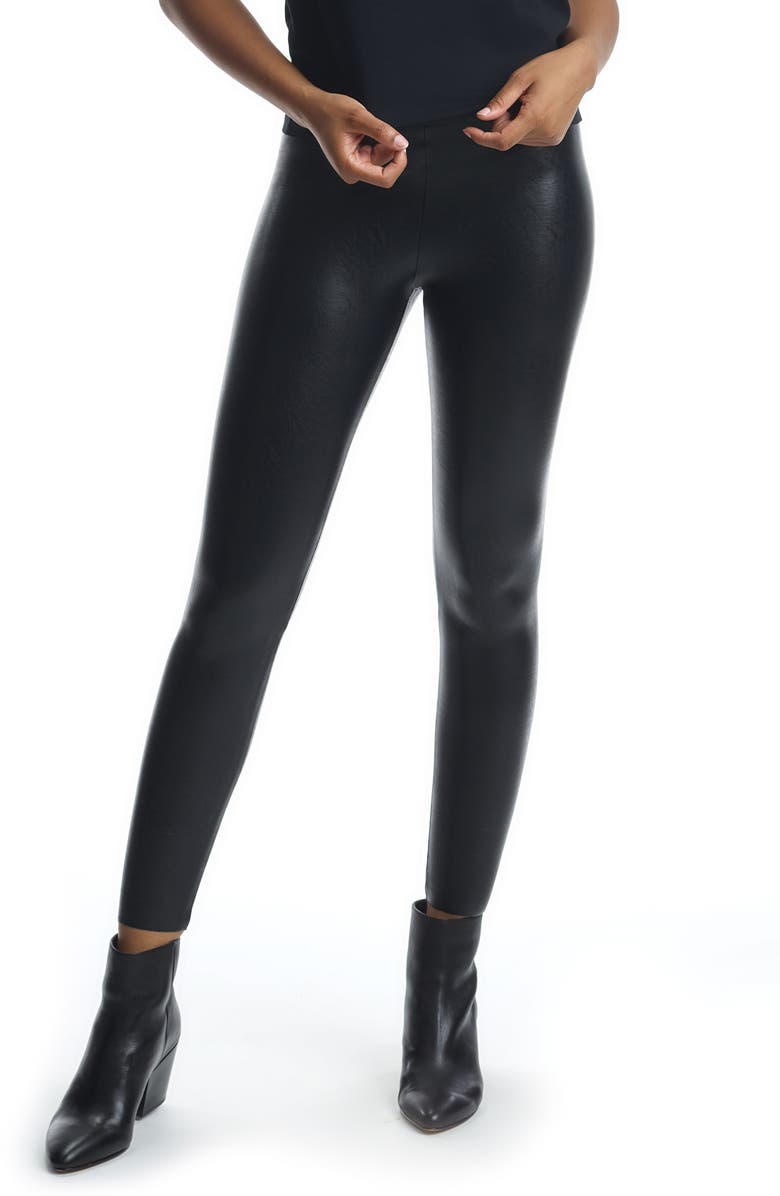 Commando 7/8 Faux Leather Control Leggings, Main, color,