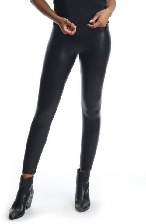 7/8 Faux Leather Control Leggings