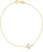 The Lovery Fine Jewelry Mini Mother of Pearl Single Clover Bracelet