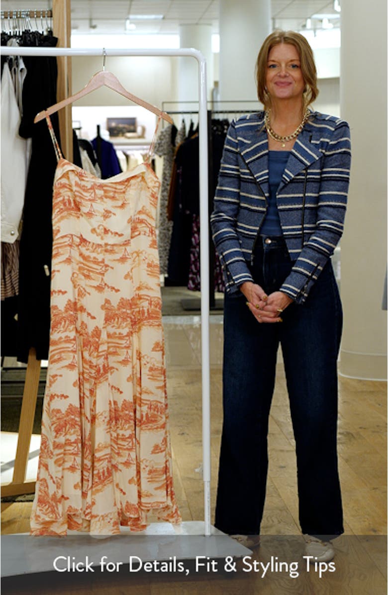 Fredo Landscape Print Open Back Dress, sales video thumbnail