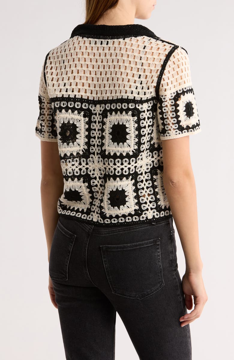 RDI Short Sleeve Cardigan, Alternate, color, Black